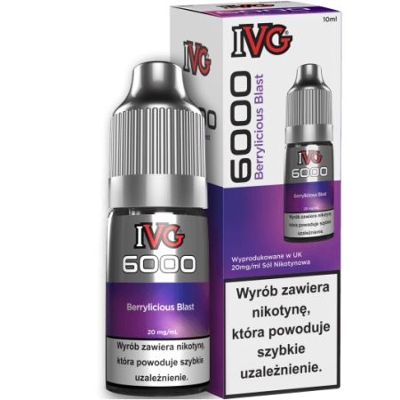 Liquid IVG 6000 Nicotine Salt 10ml Berrylicious Blast 20mg
