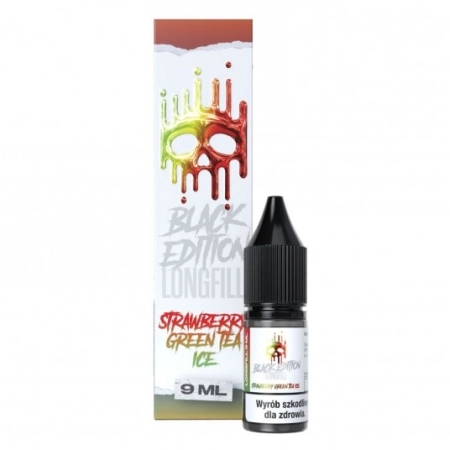 Longfill Dark Line Black Edition 9ml Strawberry Green Tea