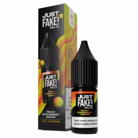 Liquid JustFAKE! Salts 10ml Peach Strawberry Kiwi ICE 20mg
