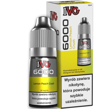 Liquid IVG 6000 Nicotine Salt 10ml Lemon Peach Crush 20mg