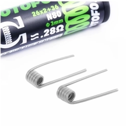 DIY – WOTOFO Grzałki Dual Core Fused Clapton 3mm 0.28 Ohm (10szt.)