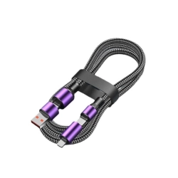 Kabel szybkiego ładowania USB-A do Lightning i USB-C do USB-C o długości 1,3 m – Purple