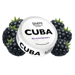 Woreczki nikotynowe CUBA WHITE 16mg – Blackberry Snus AKCYZA