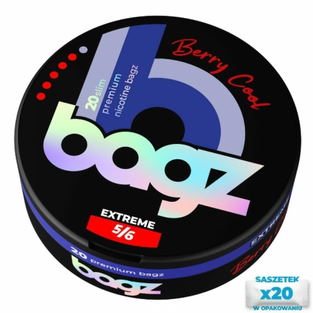 Woreczki nikotynowe BAGZ Berry Cool 5/6 20mg Snus AKCYZA