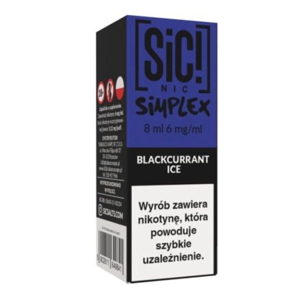 Liquid SIC! NIC 8ml 6mg Blackcurrant Ice – Simplex