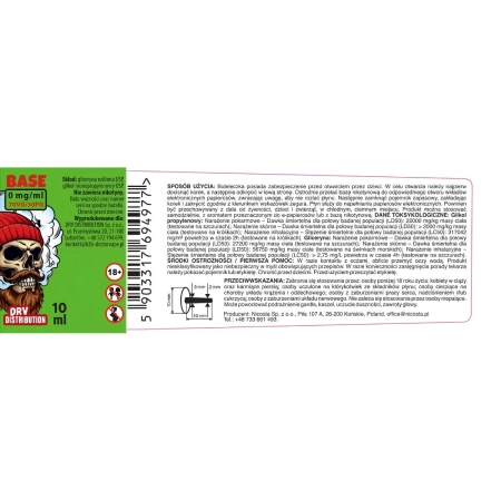 Baza Shot Beznikotynowa Doctor Vape Base 70/30 10ml 0mg