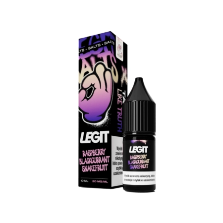 Liquid Legit Salt 20mg 10ml Raspberry Black Currant Snake Fruit