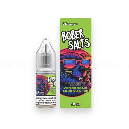 Liquid Bober Salts 20mg 10ml Winogrono Limonka Ice