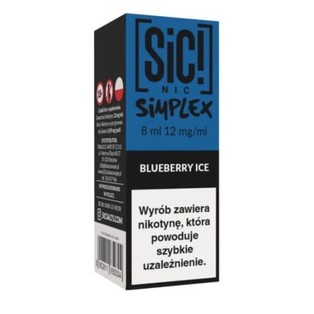 Liquid SIC! NIC 8ml 12mg Blueberry Ice – Simplex