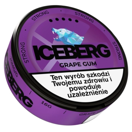 Woreczki nikotynowe ICEBERG 20mg – Grape Gum Snus AKCYZA