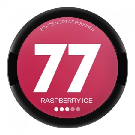 Woreczki nikotynowe 77 SLIM 10.4mg – Raspberry Ice Snus AKCYZA
