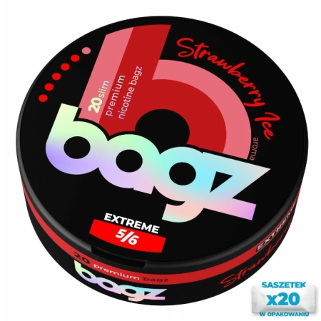 Woreczki nikotynowe BAGZ Strawberry Ice 5/6 20mg Snus AKCYZA