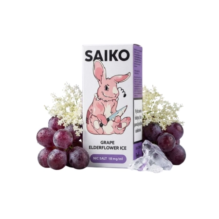 Liquid SAIKO Salt 18mg 9ml Grape Elderflower Ice
