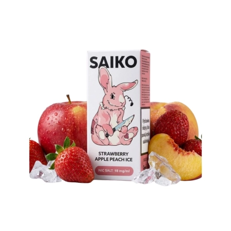Liquid SAIKO Salt 18mg 9ml Strawberry Apple Peach Ice
