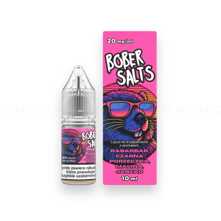 Liquid Bober Salts 20mg 10ml Rabarbar Czarna Porzeczka Malina Jabłko