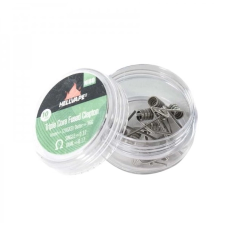 DIY – HELLVAPE Grzałki Triple Core Fused Claptons 3mm 0.37/0.17 Ohm (10szt.)