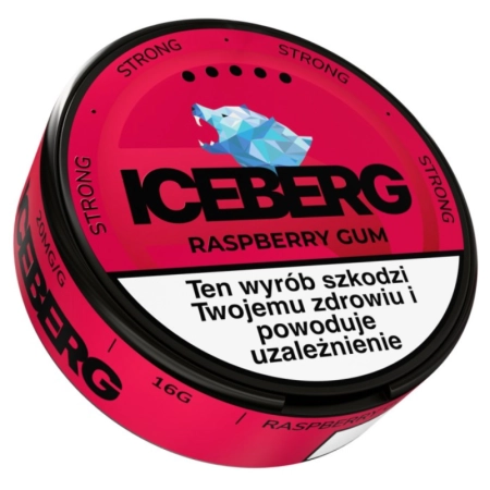 Woreczki nikotynowe ICEBERG 20mg – Raspberry Gum Snus AKCYZA