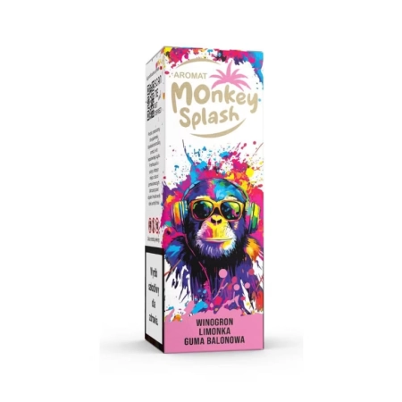 Longfill Aromat Monkey Splash 8/10ml Winogron Limonka Guma Balonowa