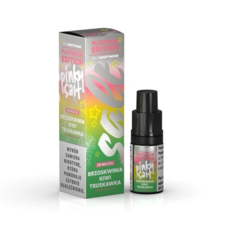 Liquid Pinky Platinium Salt 10ml 20mg Brzoskwinia Kiwi Truskawka