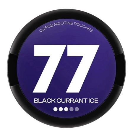 Woreczki nikotynowe 77 SLIM 10.4mg – Black Currant Ice Snus AKCYZA