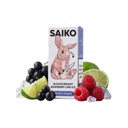 Liquid SAIKO Salt 18mg 9ml Blackcurrant Raspberry Lime Ice
