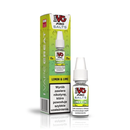 Liquid IVG Pro Salts 20mg 10ml Lemon Lime
