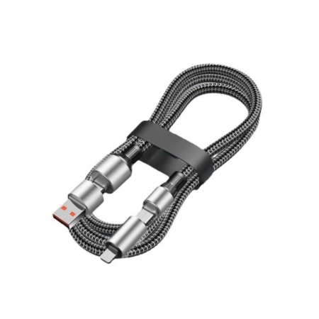 Kabel szybkiego ładowania USB-A do Lightning i USB-C do USB-C o długości 1,3 m – SS