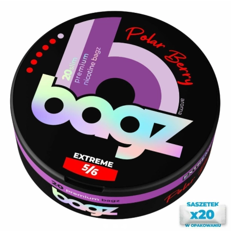 Woreczki nikotynowe BAGZ Polar Berry 5/6 20mg Snus AKCYZA