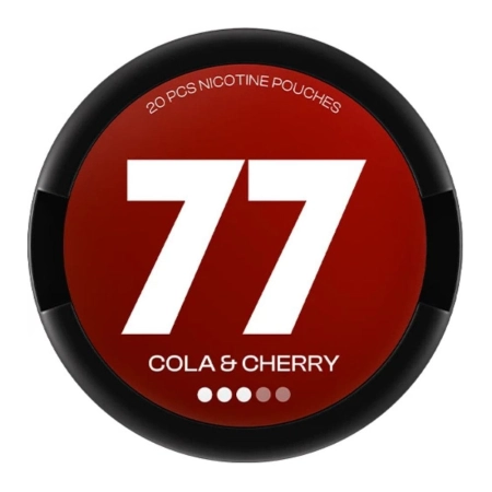Woreczki nikotynowe 77 SLIM 10.4mg – Cola Cherry Snus AKCYZA