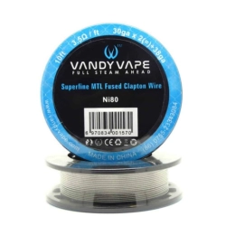 DIY Drut Vandy Vape Superfine MTL Fused Clapton NI80 30GAX2(=)+38GA 3,5OHM/FT 10FT - NO.30