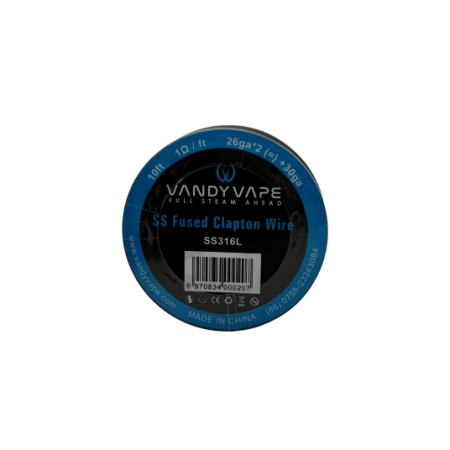 DIY Drut Vandy Vape SS Fused Clapton 26GA*2(=)+30GA 1,OHM/FT 10FT - NO.24