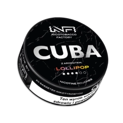 Woreczki Nikot. CUBA Black 20mg/g - Lollipop