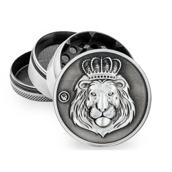 Młynek Metalowy FIRE FLOW Silver Lion 4cz 50mm