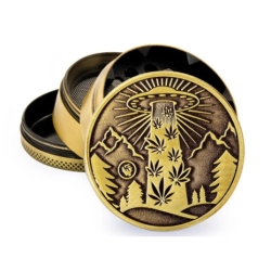 Młynek Metalowy FIRE FLOW Gold UFO 4cz 50mm