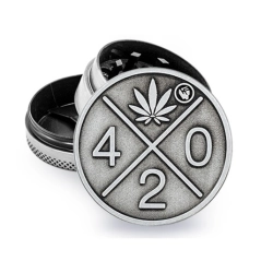 Młynek Metalowy FIRE FLOW Silver 420 3cz 40mm