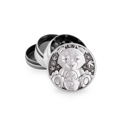 Młynek Metalowy FIRE FLOW Silver Teddy 4cz 50mm
