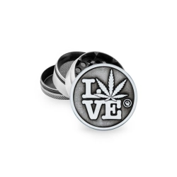 Młynek Metalowy FIRE FLOW Silver Love 4cz 50mm