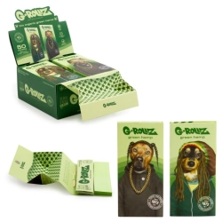 Bibułki G-ROLLZ Reggae Rap Green Hemp Tips & Tray
