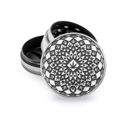 Młynek Metalowy FIRE FLOW Silver Pattern 3cz 40mm