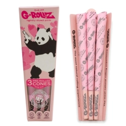 Bibułki G-ROLLZ Panda Pink Cones 3szt.