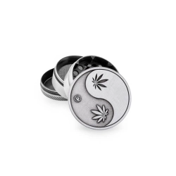 Młynek Metalowy FIRE FLOW Silver Yin Yang 4cz 50mm