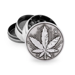 Młynek Metalowy FIRE FLOW Silver Geometri 4cz 50mm