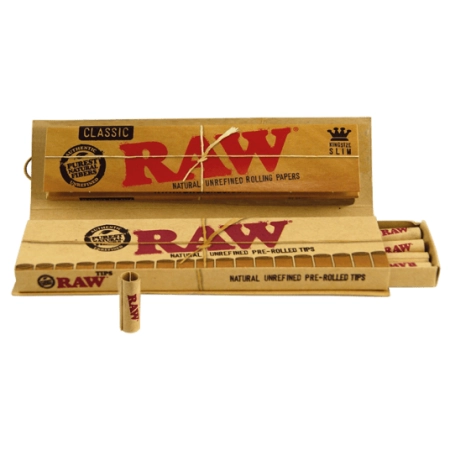Bibułki RAW Classic King Size Slim + Prerolled Tip