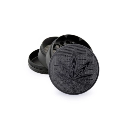 Młynek Metalowy FIRE FLOW Black Leaves 36 4cz 50mm