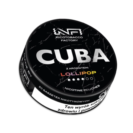 Woreczki Nikot. CUBA Black 20mg/g - Lollipop