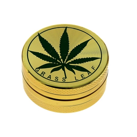 Młynek Metalowy GRASS LEAF GOLD 3cz 40mm