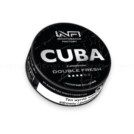 Woreczki Nikot. CUBA Black 20mg/g - Double Fresh