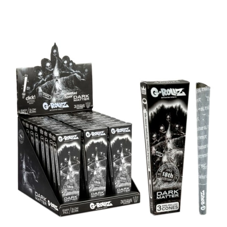 Bibułki G-ROLLZ Dark Matter Black Cones 3szt.