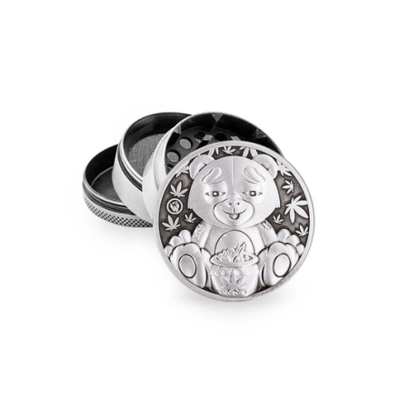 Młynek Metalowy FIRE FLOW Silver Teddy 4cz 50mm