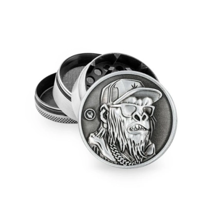Młynek Metalowy FIRE FLOW Silver Monkey 4cz 50mm